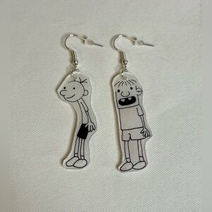 Handmade Diary Of A Wimpy Kid Greg & Rowley Earrings